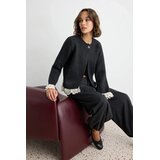 TRENDYOLMILLA Trendyol ženski duks Brode Lace Detailed Soft Textured Knitwear Cardigan, antracit | Eponuda.com