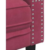  Komplet Chesterfield kavčev z vzglavniki 3-delna rdeč žamet | Shoptok.si