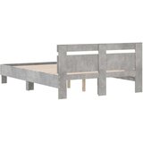 vidaXL Okvir kreveta s uzglavljem siva boja betona 120x200 cm drveni | shoptok.hr