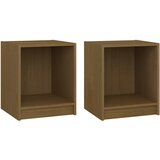 Maison Chic Dvo delni komplet Nočne omarice - Nočne mize medeno rjava 35,5x33,5x41,5 cm borovina, (21688475) | Shoptok.si