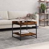  Stolić za kavu boja hrasta 49,5x49,5x45 cm konstruirano drvo | shoptok.hr