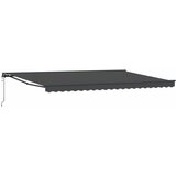vidaXL Retraktilna tenda Antracit 500x300 cm blago - - Antracit - 40.24 - 500x300 cm - 2025- | Shoptok.si