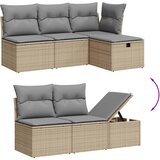  5-dijelni set vrtnih sofa s jastucima bež od poliratana | shoptok.hr