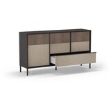 Marckeric Antracitno siva/svetlo rjava nizka komoda 156x86 cm Amalia – | Shoptok.si
