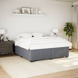 Maison Chic Posteljni okvir - Dvoposteljna postelja - Zakonska postelja brez vzmetnice temno siv 200x200 cm žamet-J4469, (21772677) | Shoptok.si