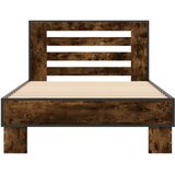  Okvir krevet boja hrasta 90 x 190 cm konstruirano drvo i metal | shoptok.hr