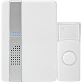 Nedis Komplet brezžičnega zvonca 36 melodij z gumbom 80dB doseg 300m IP44, Bela, (5000277300) | Shoptok.si