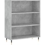 Maison Chic Knjižna omara - Knjižni regal betonsko siva 69,5x32,5x90 cm inženirski les, (21724953) Cene