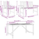 vidaXL 5-delni set za zunanjo jedilnico iz trdnega akacijevega lesa | Shoptok.si