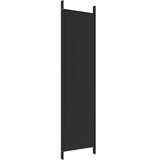 Sobna pregrada s 4 panela crna 200 x 200 cm od tkanine | Eponuda.ba