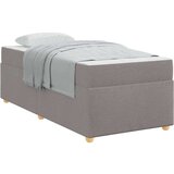  Konstrukcija postelje z vzmetnico Taupe 100 x 200 cm blago | Shoptok.si