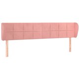 Maison Chic posteljno vzglavje - vzglavna omarica - nočna omarica z ušesi roza 203x23x78/88 cm žamet, (21712837) | Shoptok.si