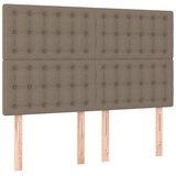  LED uzglavlje smeđesivo 144x5x118/128 cm od tkanine | shoptok.hr