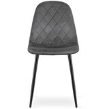  Set od 4 ASTI stolice od tamnosivog baršuna | shoptok.hr
