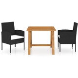  3-dijelni vrtni blagovaonski set crni | shoptok.hr