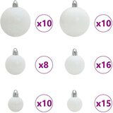 vidaXL Umjetna preddekorirana božićna jelka Črna 210 cm PVC | Shoptok.si