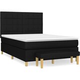  Krevet s oprugama i madracem crni 140x200 cm od tkanine | shoptok.hr