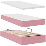  Postelja s shranjevanjem z vzmetnico Roza 90 x 200 cm, (5000099643) | Shoptok.si