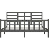  Za krevet od masivne borovine sivi 200 x 200 cm | shoptok.hr
