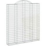  Obokane gabion košare 4 kosi 200x30x220/240 cm pocinkano železo, (20981910) | Shoptok.si