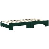  Dnevni krevet na razvlačenje tamnozeleni 100x200 cm baršunasti | shoptok.hr