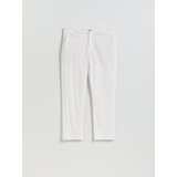Reserved Chino slim hlače s mješavinom lana - bijela | shoptok.hr