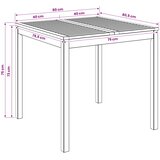  Stol za večeru u vrtu Prirodna 80 x 80,5 x 75 cm | shoptok.hr