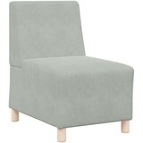 vidaXL Modularna sofa bez naslona za ruke svijetlosiva 55 cm baršunasta Cijene
