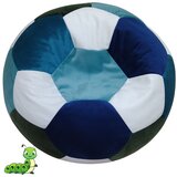 Gusenica lazy bag lopta tamno i svetlo plava - mogućnost personalizacije - bez veza, obim 230cm - do 5 godina