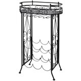  Stalak za Vino s Držačem Čaša za 9 Boca Metalni | shoptok.hr
