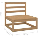  Vrtni sredinski kavč medeno rjava trdna borovina, (20676514) | Shoptok.si