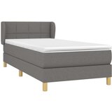  Box spring postelja z vzmetnico temno siva 100x200 cm blago, (20930267) | Shoptok.si