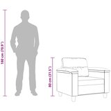  Fotelja tamnosiva 60 cm od mikrovlakana | shoptok.hr
