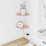  Lebdeća polica s policom 2 pcs Ružičasta 15 x 15 x 2 cm | shoptok.hr