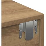 vidaXL Stenska polica s predali artisan hrast 100x36x19 cm inž. les | Shoptok.si