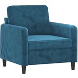 vidaXL Fotelja s tabureom plava 60 cm baršunasta | shoptok.hr