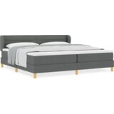  Krevet s oprugama i madracem tamno siva 200x200 cm tkanina | shoptok.hr
