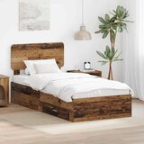  Okvir za krevet Staro drvo 100 x 200 cm Konstruirano drvo | shoptok.hr