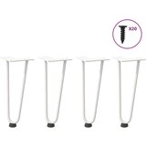  ukosnice noge za stol 4 kom bijele 30 cm čvrstog čelik | shoptok.hr