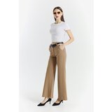 Fenzy Elegantne Dolge Hlače, Kamelje Barve | Shoptok.si