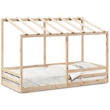 vidaXL Otroška postelja s streho 90x200 cm trdna borovina Cene