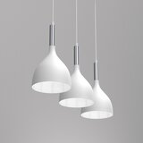  Luster na sajli NOAK 3xE27/15W/230V bela/hrom | Eponuda.com