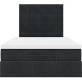 vidaXL Otomanski posteljni okvir z vzmetnicami črn 120x200cm žamet | Shoptok.si