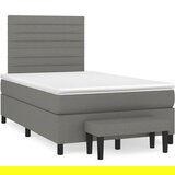  The Living Store Box spring postelja z vzmetnico temno siva 120x190 cm blago - Box Spring Postelja, (21450433) | Shoptok.si