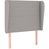 Maison Chic Vzglavna omarica - Nočna omarica - Posteljna omarica z ušesi svetlo sivo 83x23x118/128 cm blago, (21709673) | Shoptok.si