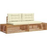  Set vanjskih sofa s jastukom 2 Komad Prirodna i krem | shoptok.hr