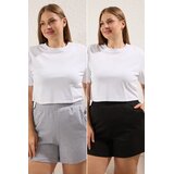 Trendyol Ženski šorts Tbbss25Ap00048, Sivi | Eponuda.com