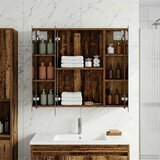  Kupaonski ormar s ogledalom Zidne Staro drvo 80 x 14.5 x 70 cm | shoptok.hr