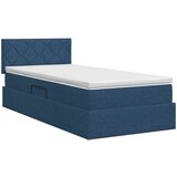 Krevet s madracem i skladištem Plava 90 x 190 cm Baršun | shoptok.hr