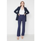 Trendyol Navy Blue High Waist Trousers Cijene